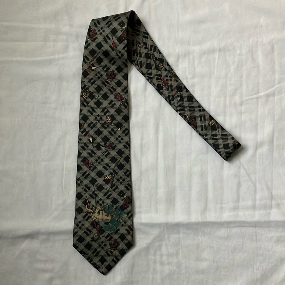 Vintage Prestige Fishing Silk Tie